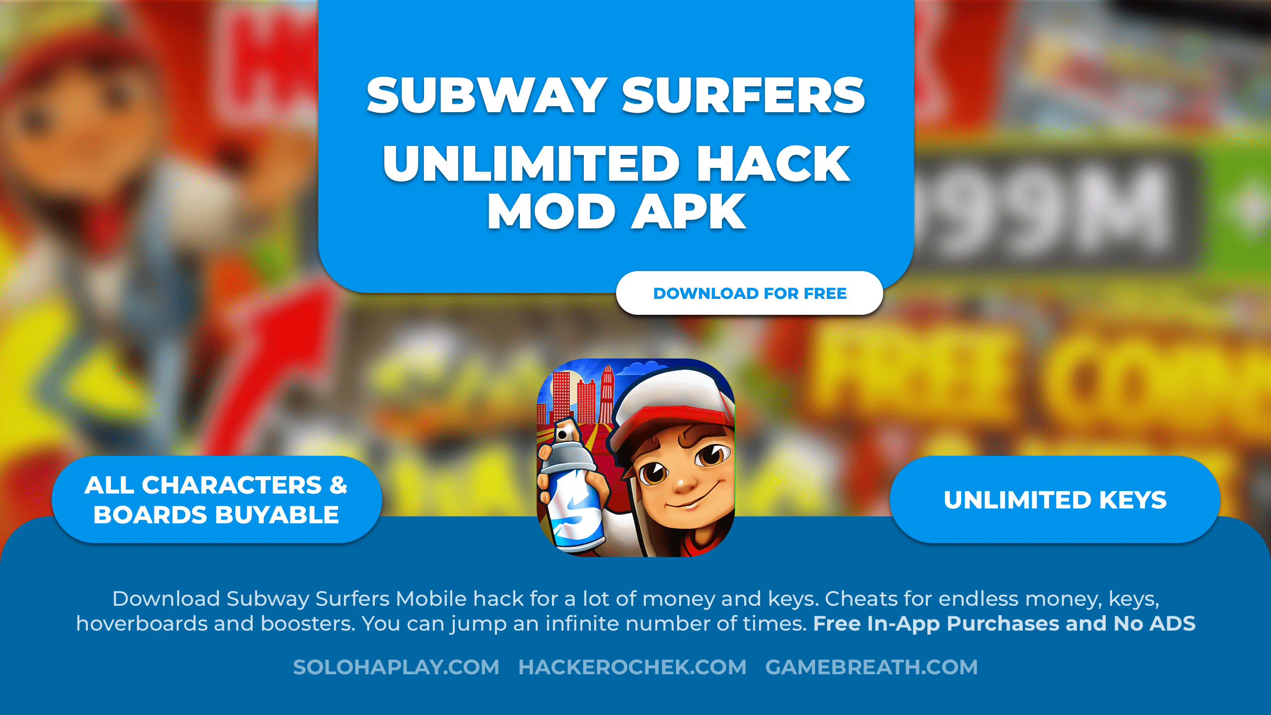 Subway Surfers Mod APK 2.39.0 download grátis para Android
